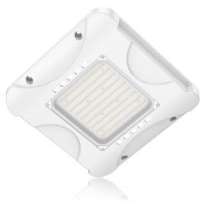 90W/120W/150W Wattage Adjustable LED Canopy Light | 21000 Lumens | 4500K/5000K/5700K CCT Tuneable | ETL, cETL, DLC, CE Listed | Damp/Wet Locations | For Gas Stations, High Bay Carport, Indoor Parking, Underpasses, Loading Docks, Outdoor Area Light