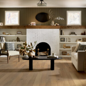 Empire Oak Plank | The Gallery Collection | Vanderbilt Shade | White Oak | Real Hardwood | 1.2 mm Veneer Thickness | 29.53 Sq. Ft. Per Carton | Wire Brushed Texture
