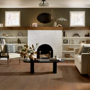 High Plains 6 3/8 | Repel Collection | Jute Shade | Hickory | Real Hardwood | Water Resistant | Scuff Resistant | 1.2 mm Veneer Thickness | 30.48 Sq. Ft. Per Carton | Wire Brushed Texture